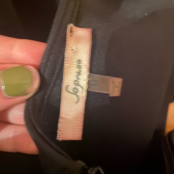 Black, scalloped edges, cutout, body-con dress, size medium. - Picture 4 of 4